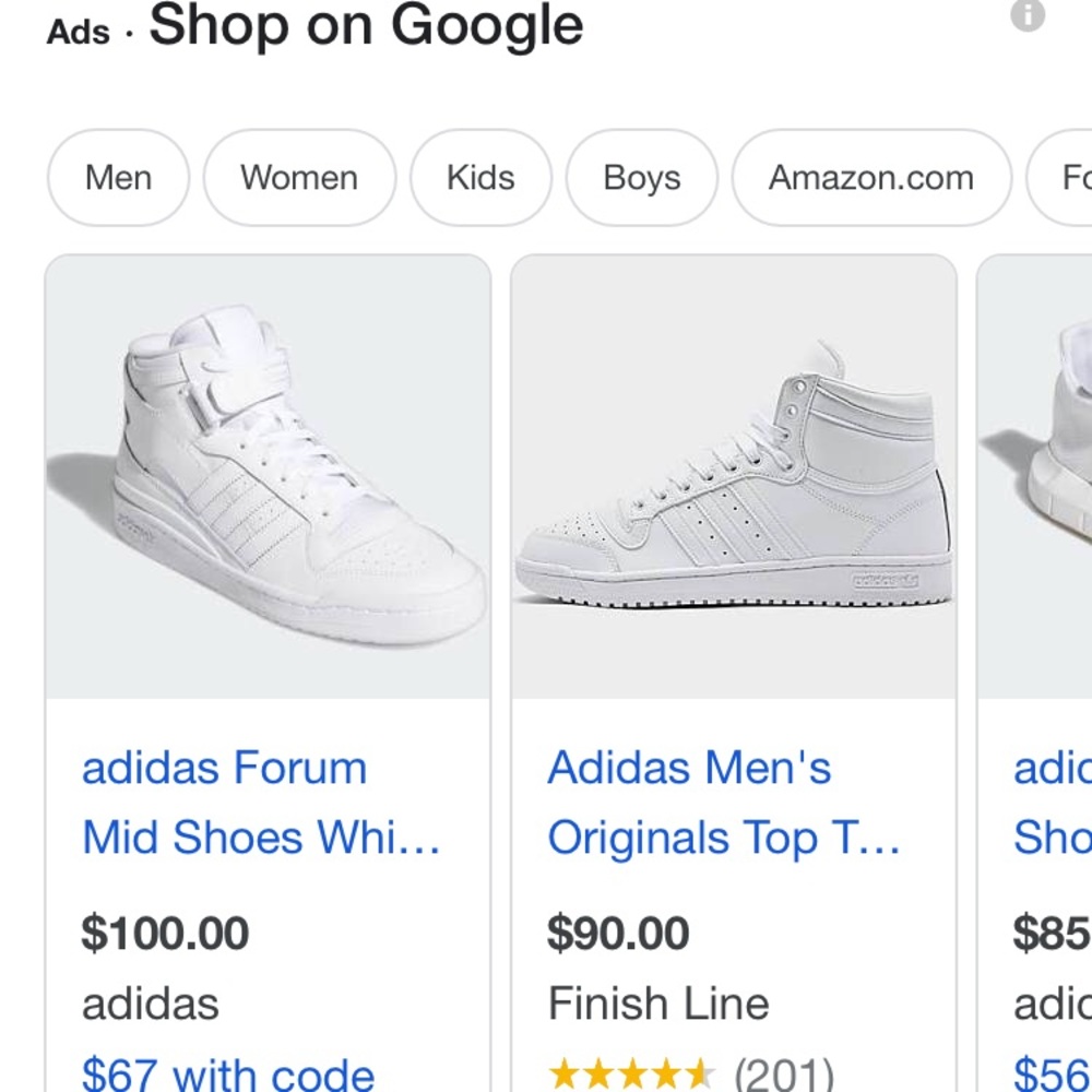 Adidas top 10. Size 11. All white.